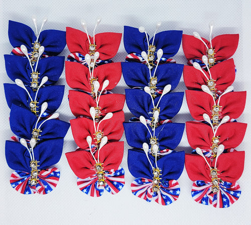 4th of July Butterfly Dog Bows